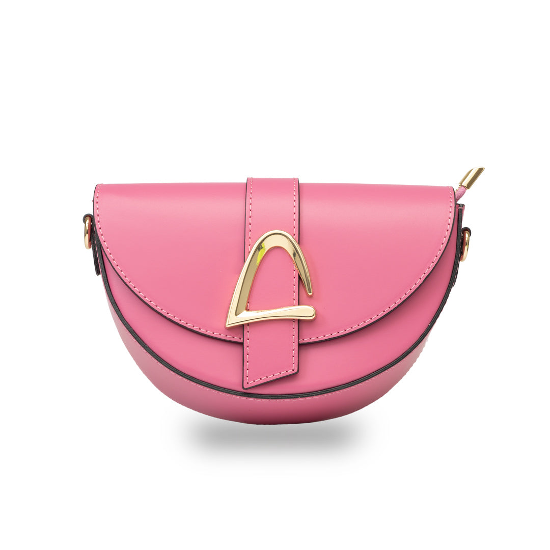 Geanta dama din piele naturala fucsia Mirabel