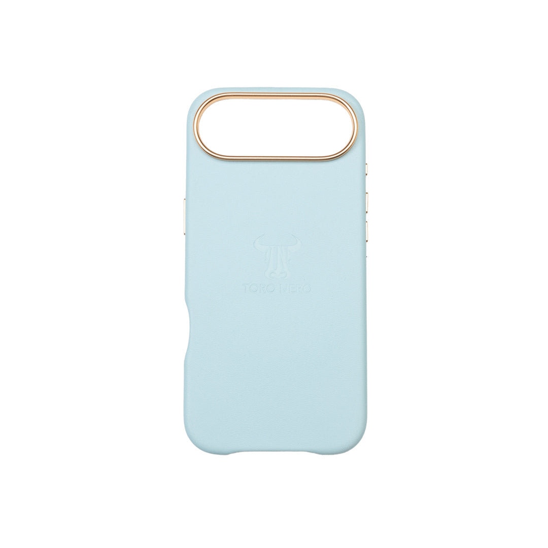 Husa telefon din piele naturala albastru deschis Iphone Air17