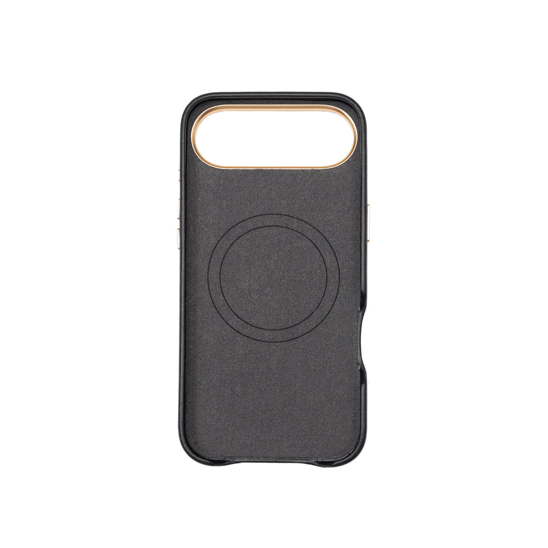 Husa telefon din piele naturala negru Iphone Air17