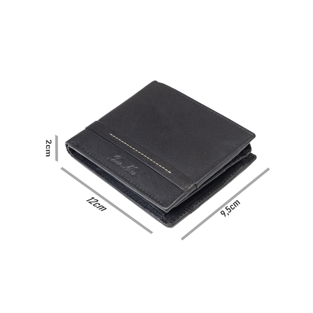 Мъжки портфейл от естествена кожа, черен Andy, RFID защита