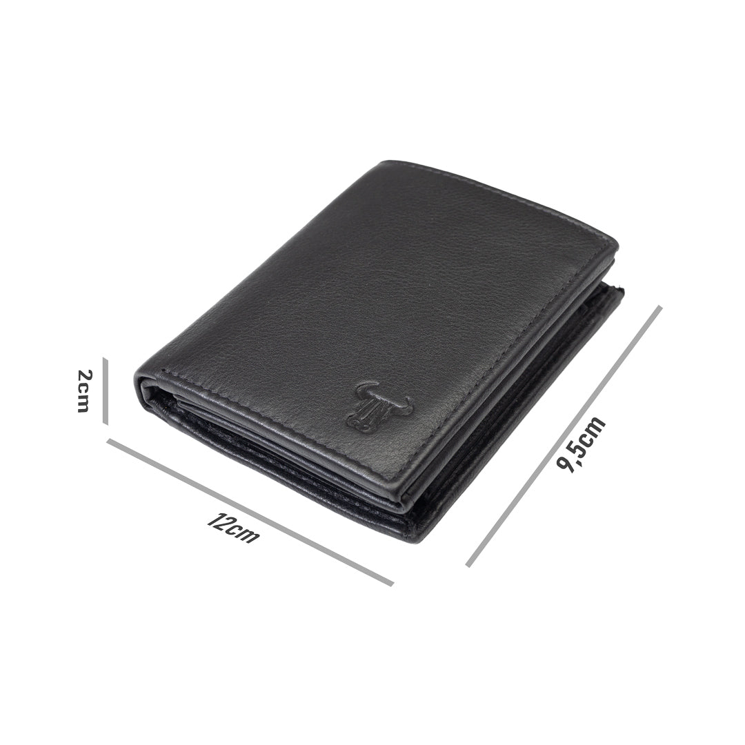 Мъжки портфейл от естествена кожа черен Ryan, RFID защита
